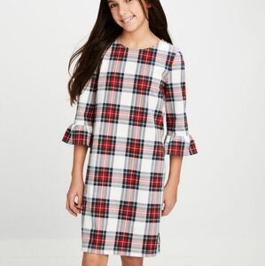 Vineyard Vines Holiday Plaid Girl's Dress - Ruffle Sleeve - Size 10/12